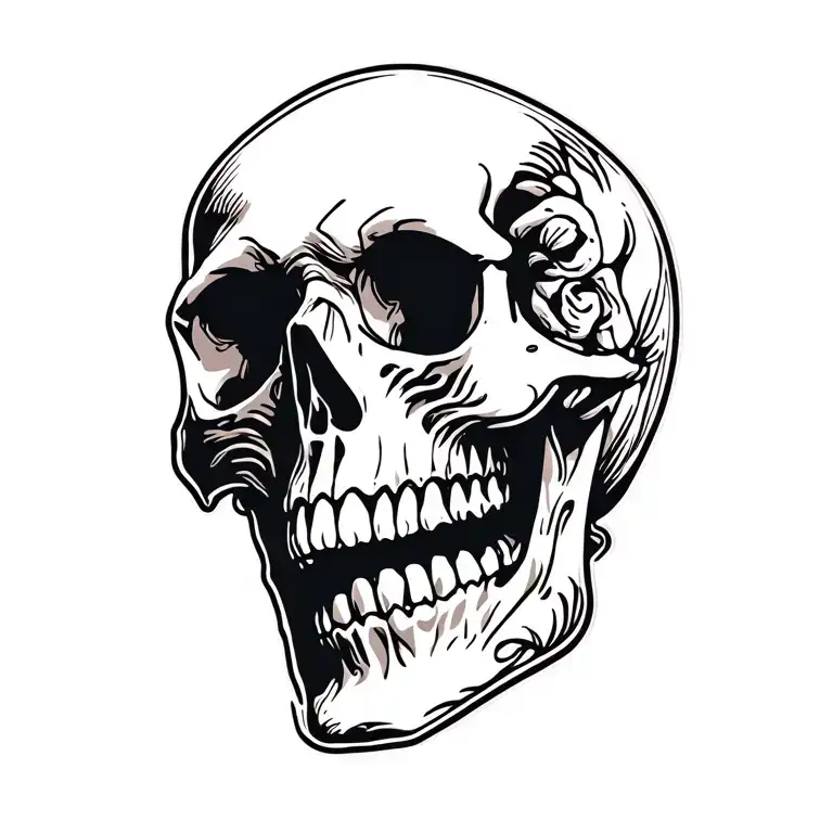 Stencils Skull tattoo design idea