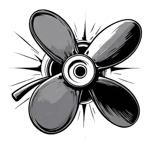 Propeller tattoo design idea