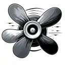Propeller tattoo design idea