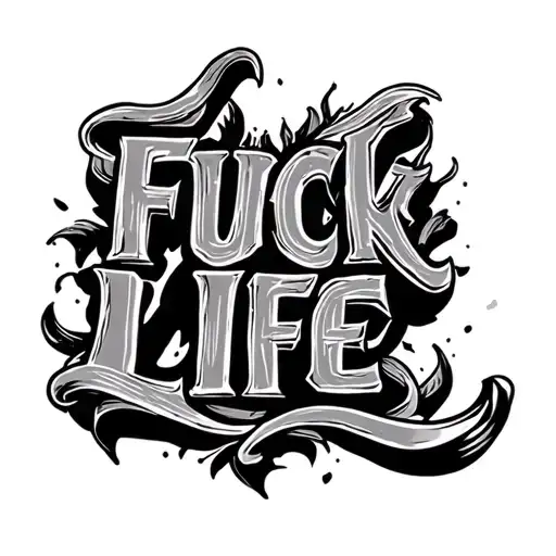 Fuck Life tattoo design idea