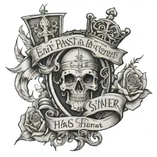 every saint has a past every sinner has a future tattoo design idea