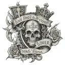 every saint has a past every sinner has a future tattoo design idea