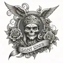 every saint has a past every sinner has a future tattoo design idea