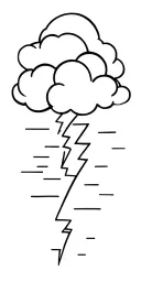 cloud storm clouds with lightning tattoo design idea