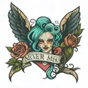 never in my arms forever in my heart tattoo design idea