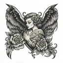 never in my arms forever in my heart tattoo design idea
