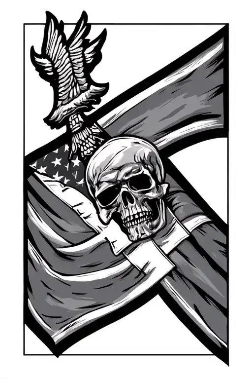 rebel flag with square body chevy tattoo design idea