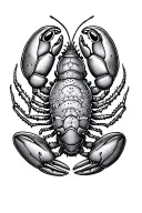 crayfish tattoo design idea