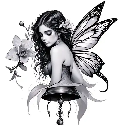 Orchid bell fairy and a tattoo design idea