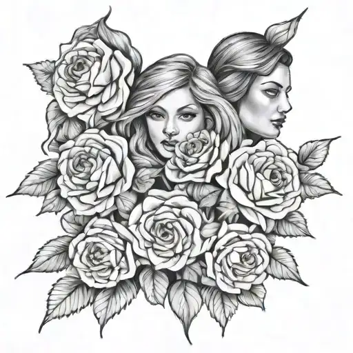 3 sisters tattoo design idea