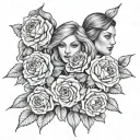 3 sisters tattoo design idea