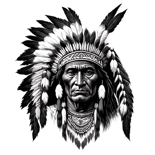 Blackfoot Indian tattoo design idea