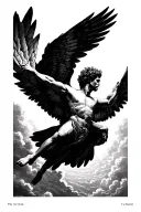 icarus falling from sky tattoo design idea
