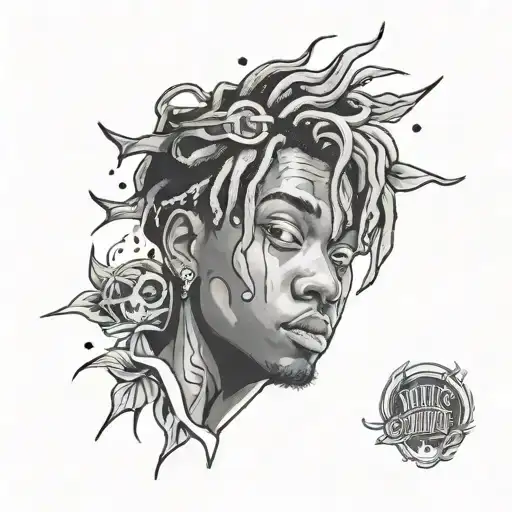 juice wrld tattoo design idea