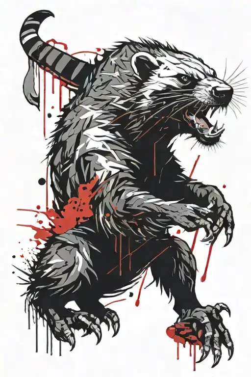 honey badger tattoo design idea