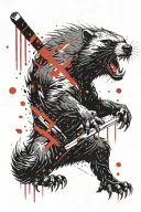 honey badger tattoo design idea