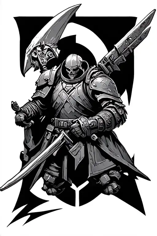 Warhammer 40k full sleeve tattoo tattoo design idea