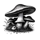 mushroom escape tattoo design idea