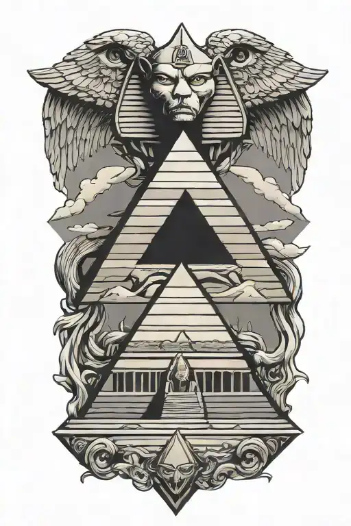 Alpha Phi Alpha Sphinx pyramid tattoo design idea
