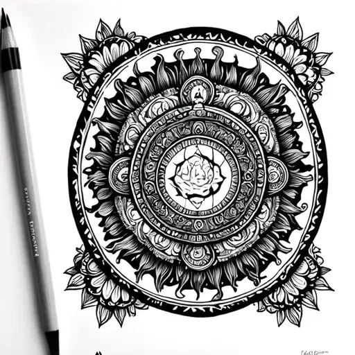 Chakra Hindu Mythology tattoo design idea