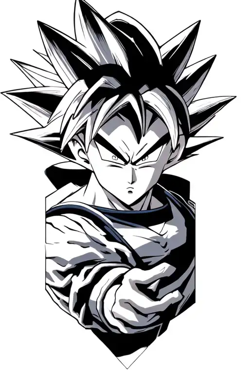 goku ultra instinct tattoo design idea