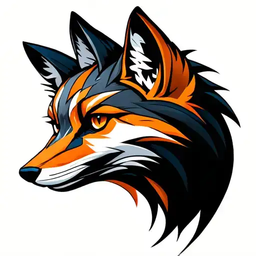 Fox Face tattoo design idea