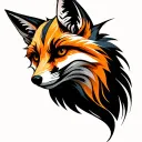Fox Face tattoo design idea