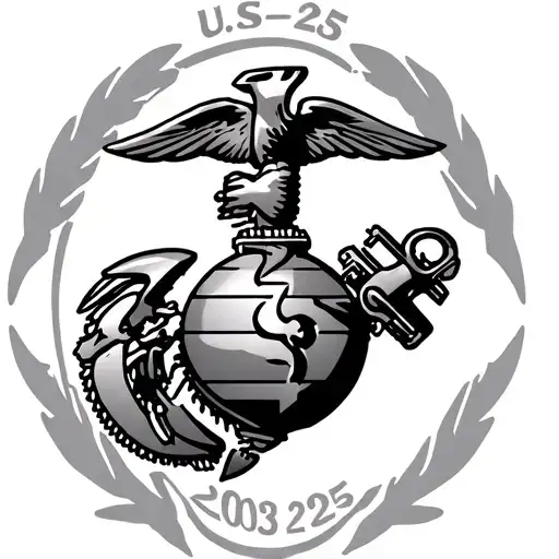 us marine corps emblem,  2003-2025 tattoo design idea