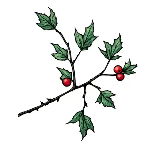 juniper tree single branch with a few berries simple no background tattoo design idea