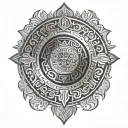 aztec calendar tattoo design idea