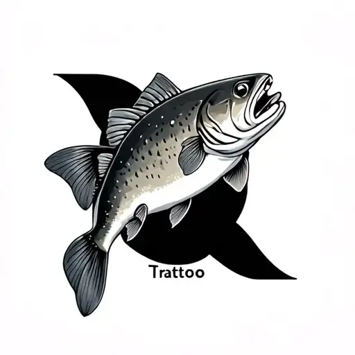 Trout tattoo design idea