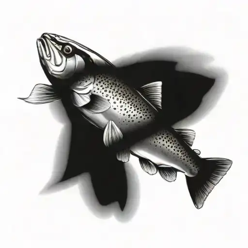 rainbow trout tattoo design idea