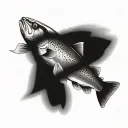 rainbow trout tattoo design idea