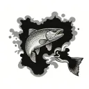 rainbow trout tattoo design idea