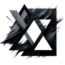 3 triangles tattoo design idea