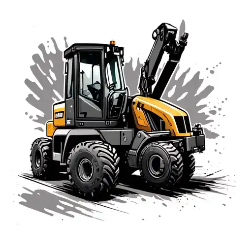 heavy equipment mechanic tattoo design idea
