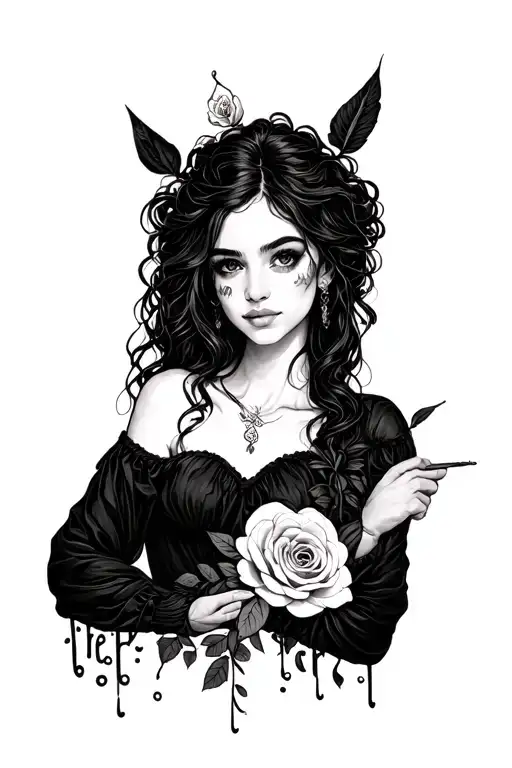 Verónica and Valeria Written tattoo design idea