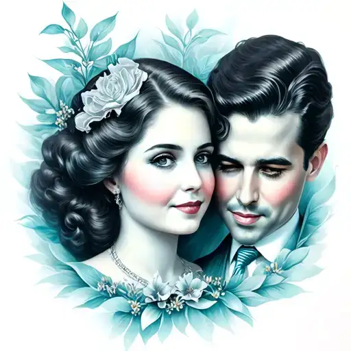 rip sister and dad memorial tattoo design idea