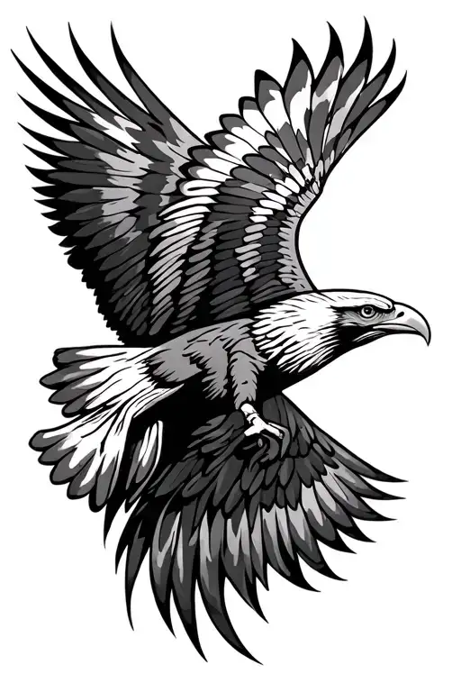aboriginal art tattoo with wedge tail eagle flying tattoo design idea