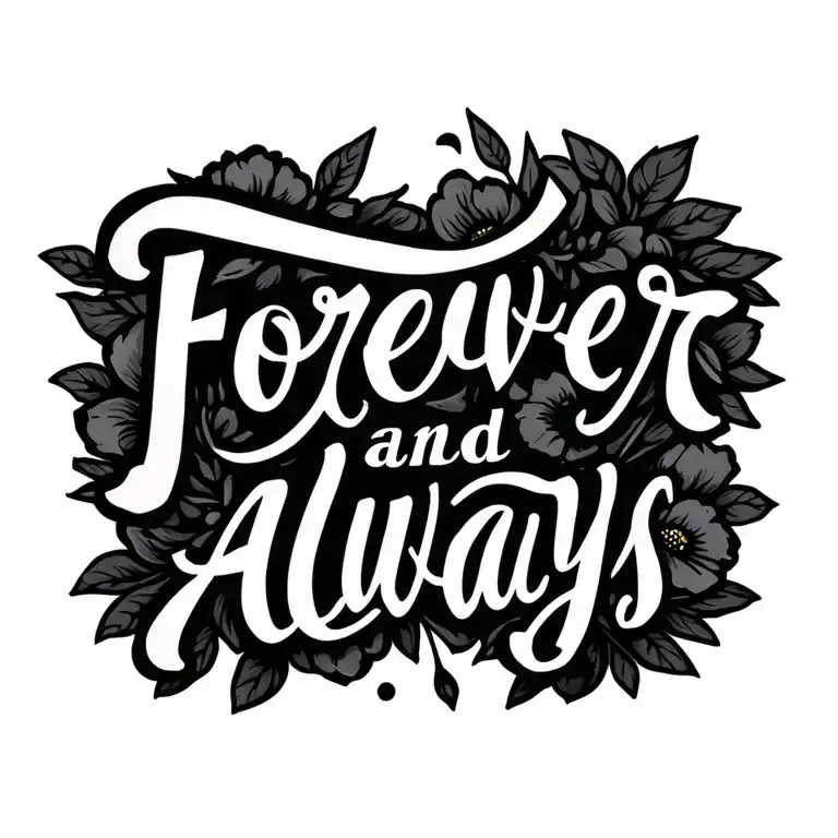 "Forever and always " Collarbone tattoo design idea