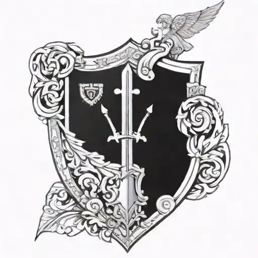 ephesians 6:13-18 full armor of God using a roman style shield as the base more detail of each tattoo design idea