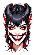 evil smile tattoo design idea