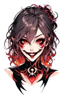 evil smile tattoo design idea