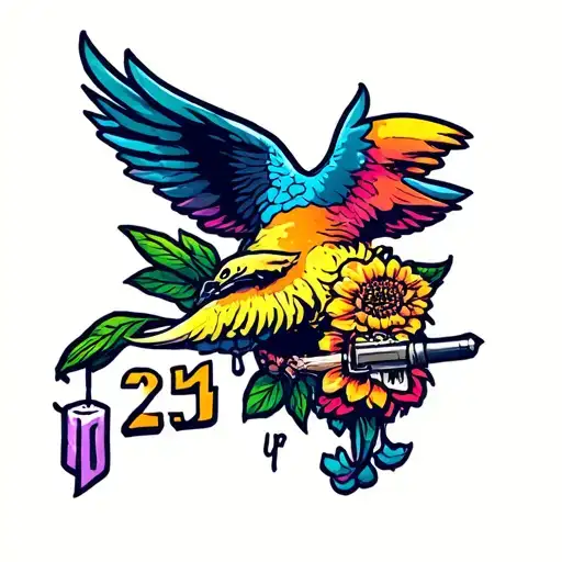 incorporatethe number 24 three times tattoo design idea