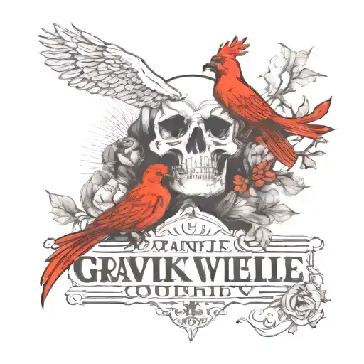 granville county nc with buzzard hill skull tattoo design idea