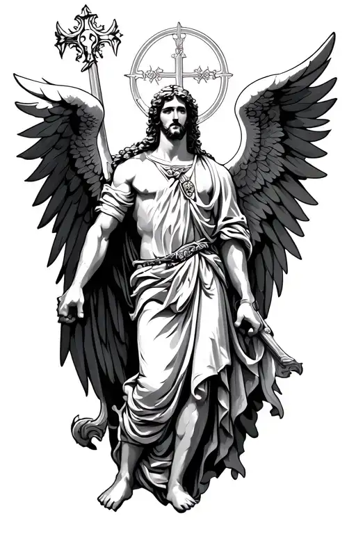 Saint Michael tattoo design idea
