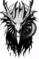 bahamut final fantasy tattoo design idea