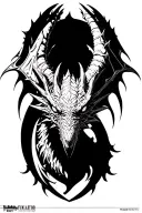 bahamut final fantasy tattoo design idea