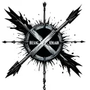 one arrow using breaking benjamin logo tattoo design idea