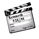 "KENNETH 9/24/94" Clapperboard tattoo design idea